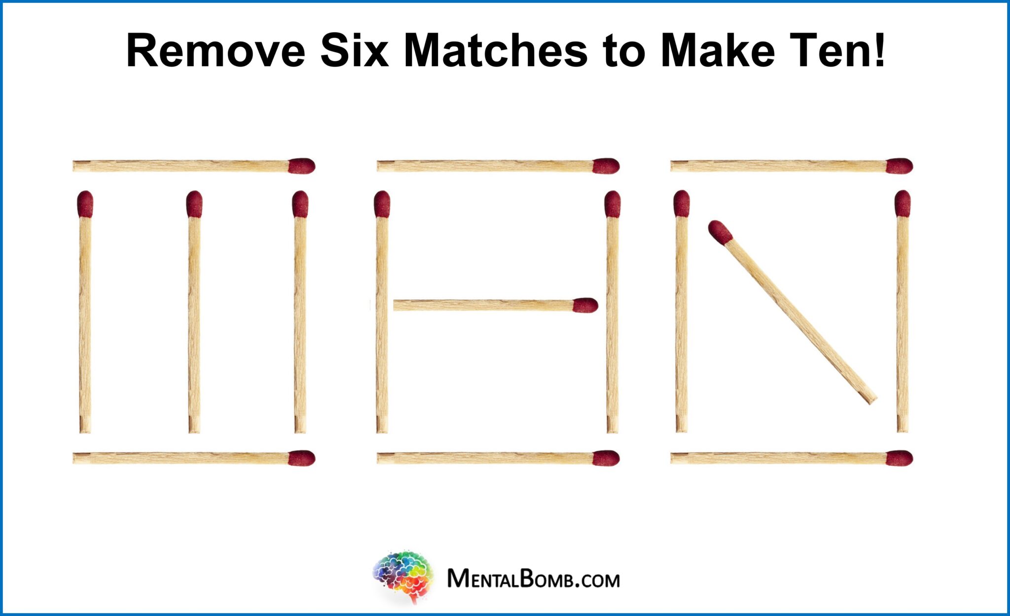 Remove Six Matches to Make Ten