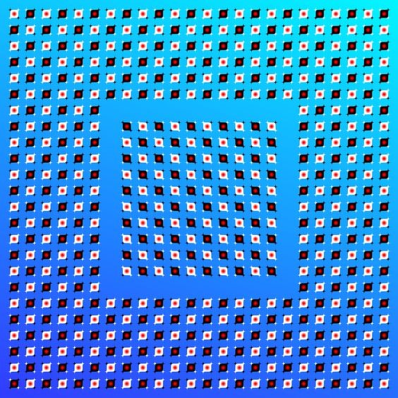 Moving Blue Square Illusion